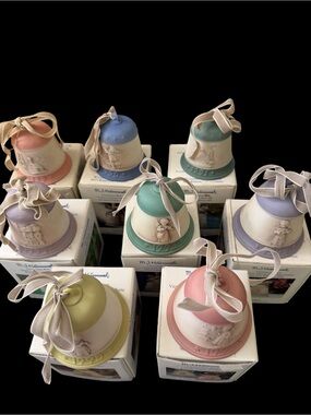 Vintage M.J. Hummel Goebel Christmas Bells 1989-1995 Set of 7